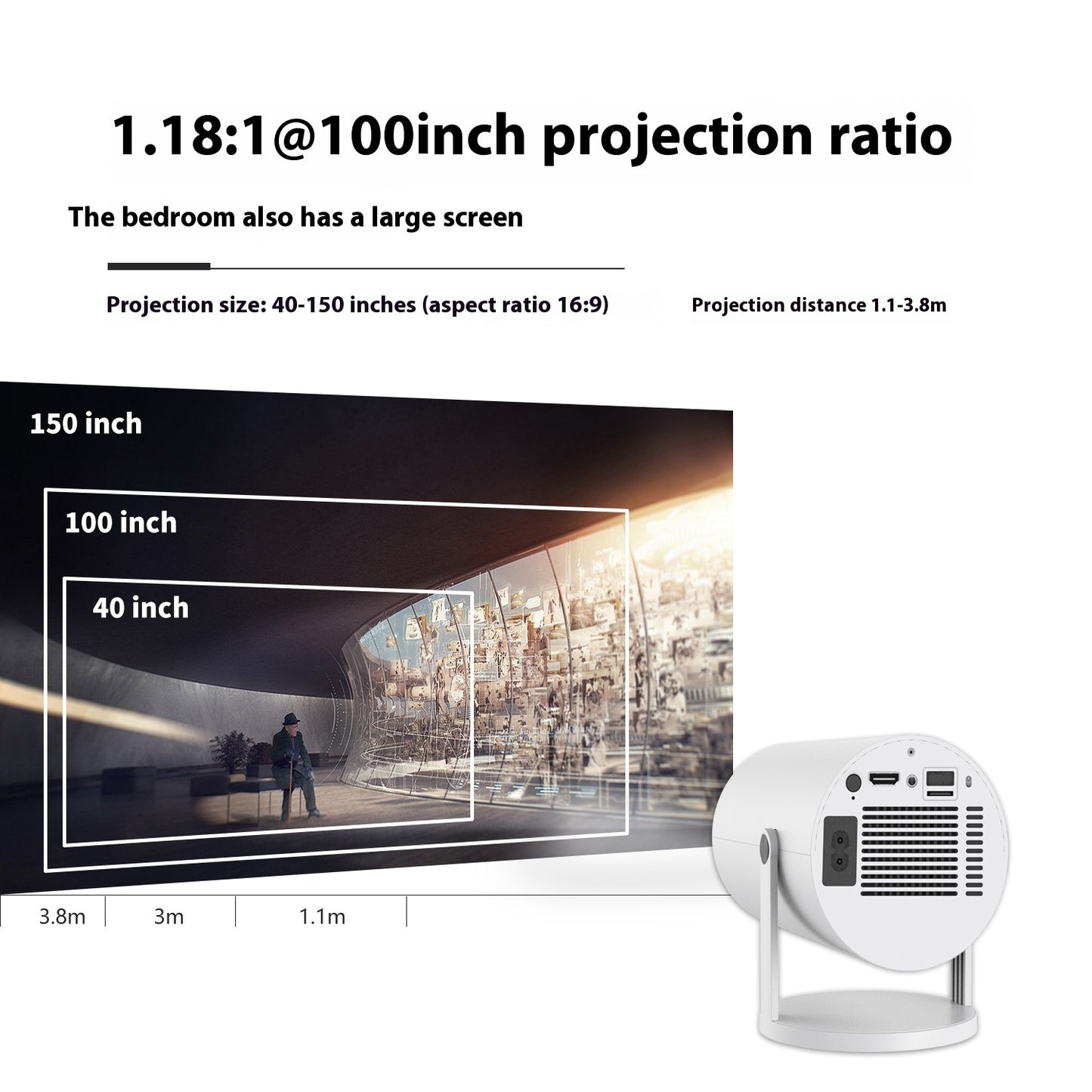 Cinematic Projector Portable Home Theater